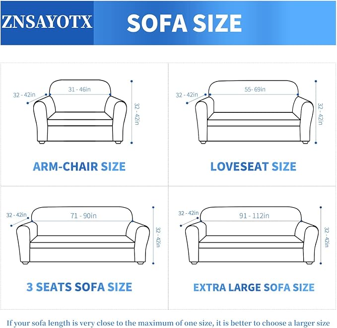 ZNSAYOTX 1 Piece Jacquard Couch Covers for 3 Cushion Couch Living Room High Stretch Sofa Cover Pets Dogs Friendly Anti Slip Thickened Slipcovers Furniture Protector (Large, New Pattern Coffee)