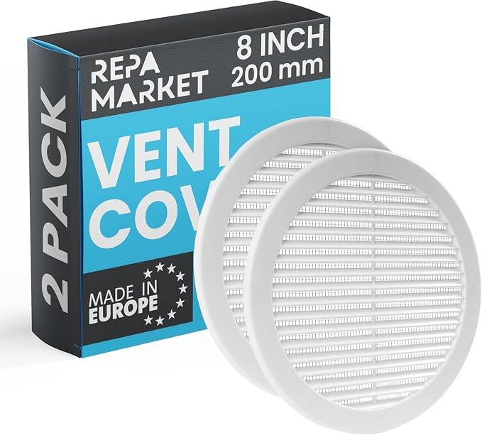 Repa Market 8 Inch White Round Air Vent Cover by RepaMarket
