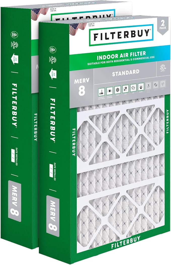 Filterbuy 17x26x4 Air Filter MERV 8 Essential Dust & Allergy Defense, by Filterbuy