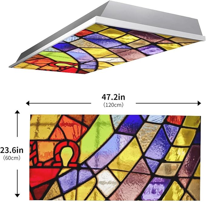 2PCS Fluorescent Light Covers for Classroom Ceiling Lights Magnetic Light Covers - Image 4