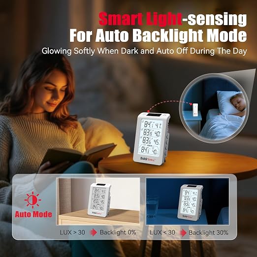 BaldrTherm Indoor Outdoor Thermometer Wireless, Temperature Humidity Monitor - Image 6