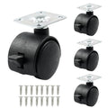 4pcs 1 Inch Swivel Caster Wheels, Heavy Duty Swivel Plate Casters Wheel by suiwotin