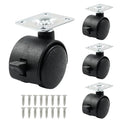 4pcs 1 Inch Swivel Caster Wheels, Heavy Duty Swivel Plate Casters Wheel by suiwotin