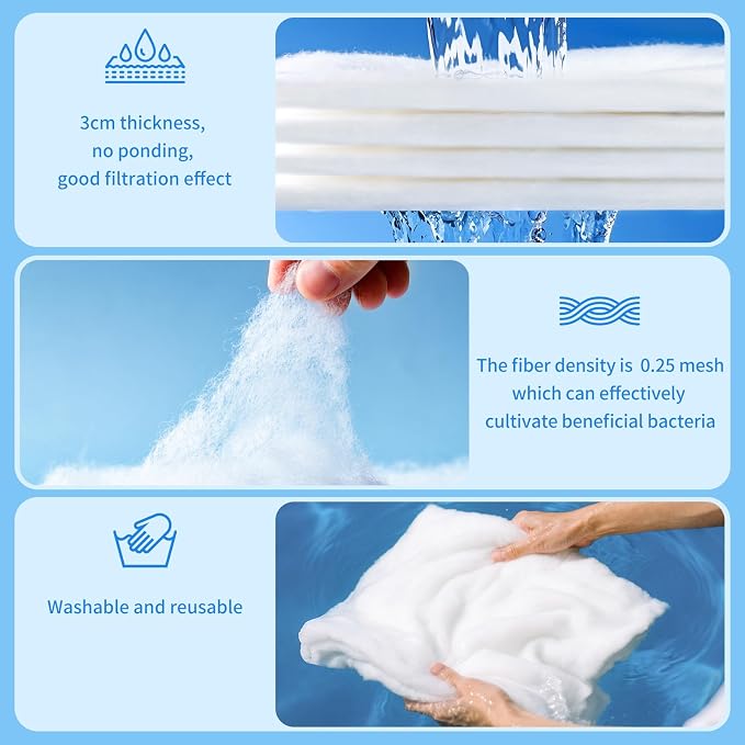 Aquarium Filter Floss Fish Tank Filter Media Aquarium Filter Pad - Image 3