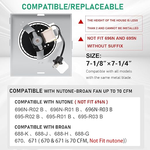 【Upgraded】 696N-R02 B Unit 70CFM Fan Compatible - Image 2