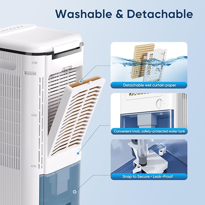 4-in-1 Evaporative Air Cooler, Portable Air Conditioner & Swamp Cooler - Image 6