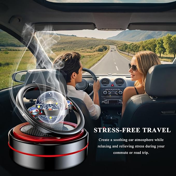 Car Air Freshener, Rotating Aromatherapy Fidget Spinner Dashboard Ornament - Image 6
