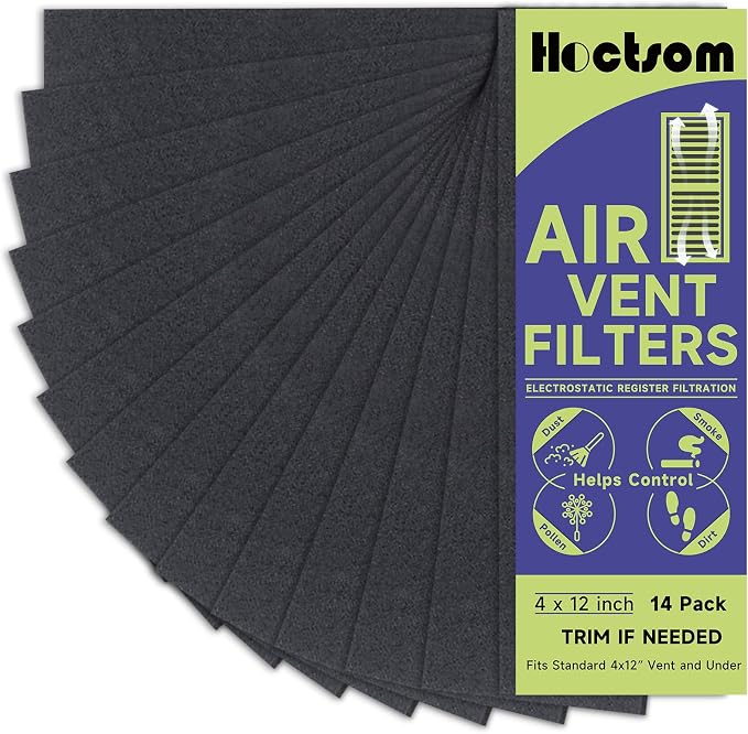 4 x 12 Inch Activated Carbon Filter Sheets, Cut-to-Size Pre-Filter by BeautyyourHome