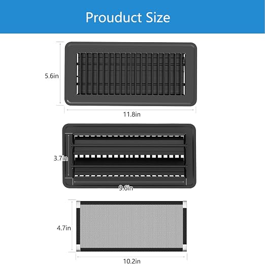 Upgraded Powerful Magnetic, Hon&Guan 4X 10 Inch Floor Vent Covers PVC Floor - Image 7
