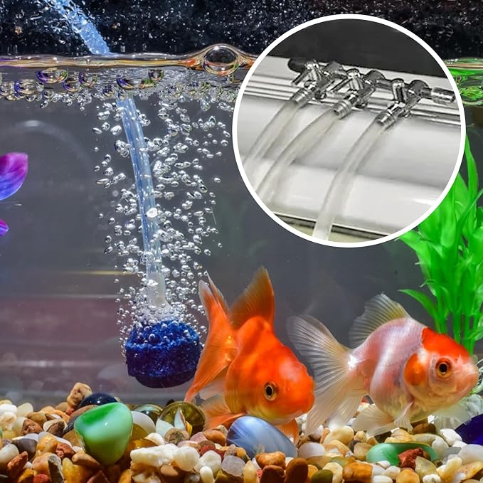 Aquarium Air Pump Valve, Aquarium Air Line Splitter Metal Fish Tank Distributor - Image 6