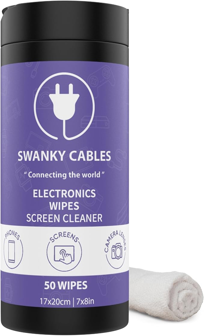 Swanky Cables Screen Cleaner Wipes: Electronic Wipes by SWANKYCABLES