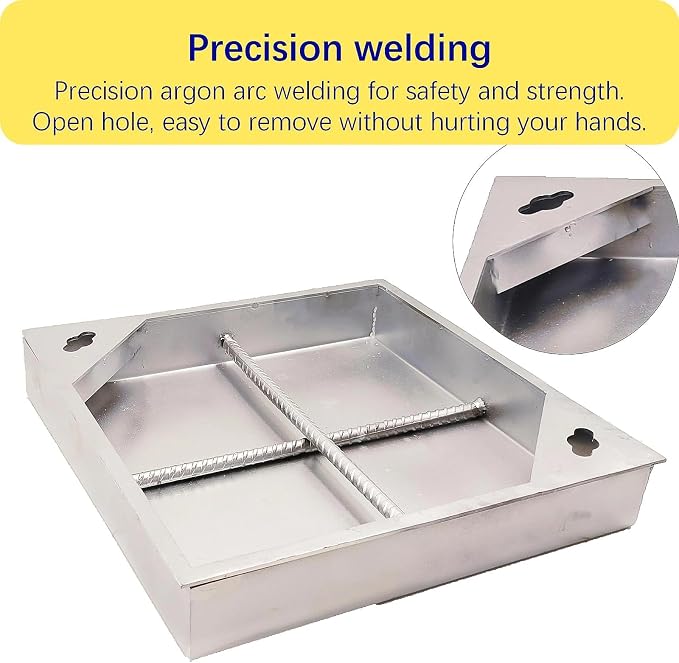 12x12 in Invisible Stainless Steel Manhole Cover and Frame - Image 5