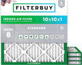 Filterbuy 10x10x1 Air Filter MERV 8 Essential Dust & Allergy Defense, by Filterbuy