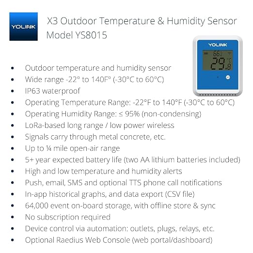 YoLink 2-Pack X3 Version Temperature Humidity Data Logger, Longest Wireless - Image 2