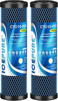 ICEPURE 1 Micron 10" x 2.5" Whole House PFOA/PFOS Carbon Water Filter Cartridge by ICEPURE