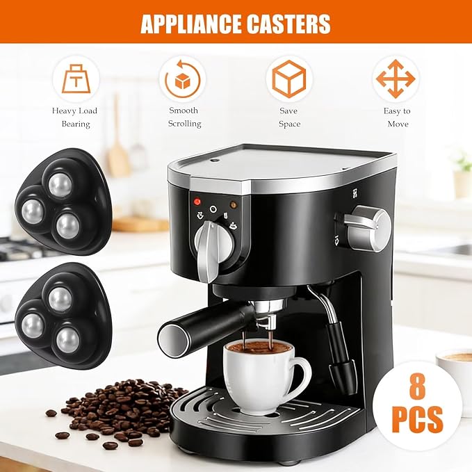 New Heavy-Duty Appliance Casters 8-Pack – 360° Rotating Furniture Sliders - Image 3