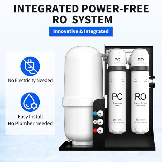 WINGSOL Integrated Reverse Osmosis Water Filter, NSF/ANSI 42&53&58, 10-Stage - Image 2