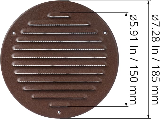 6" Inch Round Ventilation Grille - Image 2