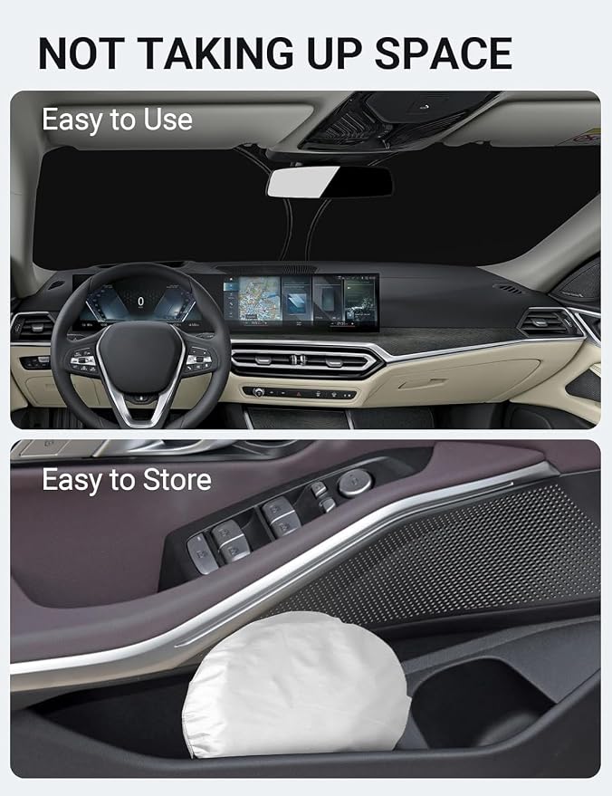 Proadsy 2026 Upgrade Front Windshield Sun Shade Foldable Sunshade Protector - Image 9