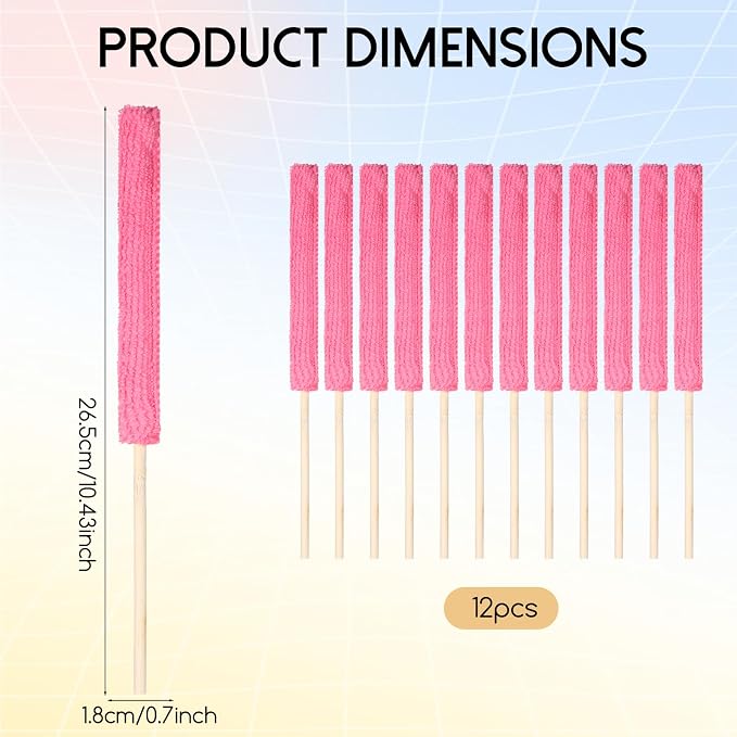 12Pcs Microfiber Detail Duster Sticks, Fan Blade Cleaner Crevice Cleaning Tool - Image 2