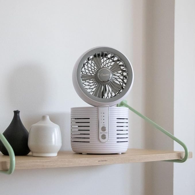 Crane 2-in-1 Air Purifier and Desk Fan, Fan and Air Purifier Combo, Night Stand - Image 5