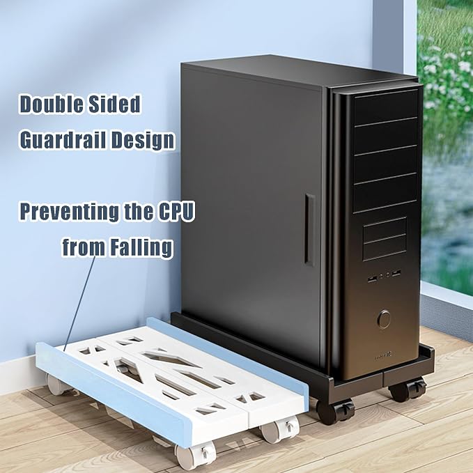 BYMECOST Adjustable Computer Tower Stand, PC Stand Mobile CPU Stand - Image 5
