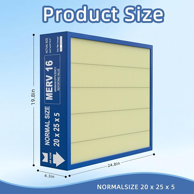 20x25x5 Merv 16 Pet Care Air Filter Compatible - Image 3