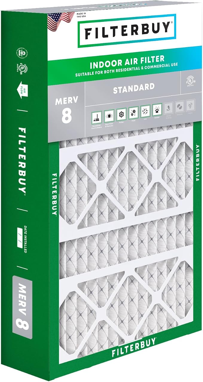 Filterbuy 17x26x4 Air Filter MERV 8 Essential Dust & Allergy Defense, by Filterbuy