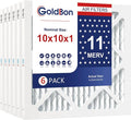 10x10x1 Air Filter 6-Pack MERV 11 MPR 1000 FPR 7- GoldBon AC Filter USA Design- by Unknown