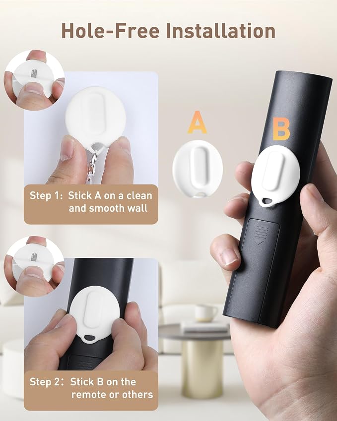 2-in-1 Magnetic Remote Control Holder Wall Mount, 2 Pack Self-Adhesive TV - Image 6
