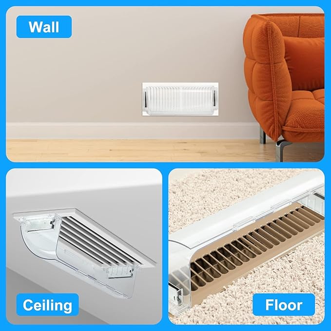 Air Vent Deflectors Adjustable Magnetic Heat and Vent Cover, - Image 6
