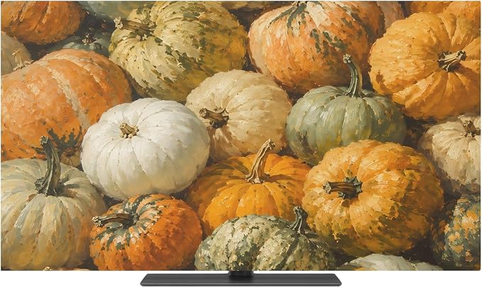 Vintage Pumpkin Fall Thanksgiving Indoor TV Cover, Elastic TV Screen Protector - Image 2