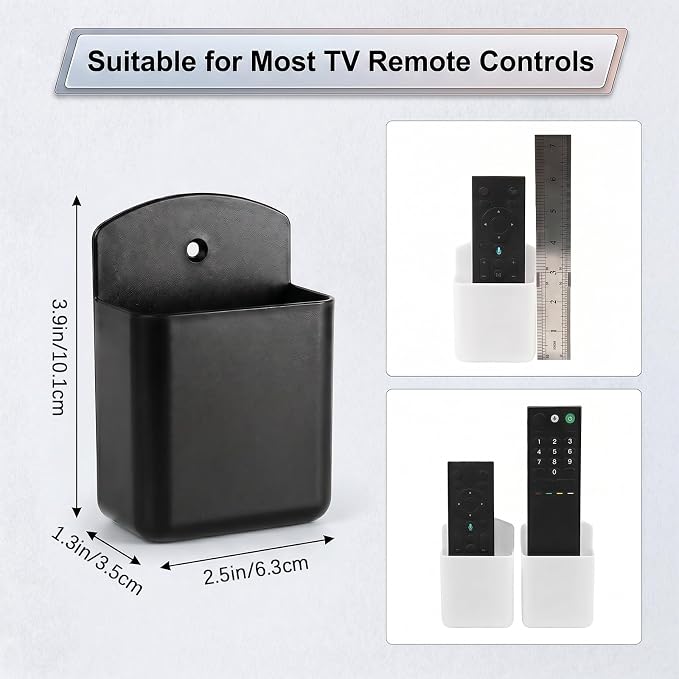 2 PCS Remote Control Holder Wall Mount, TV Remote Control Holder, Self Adhesive - Image 2