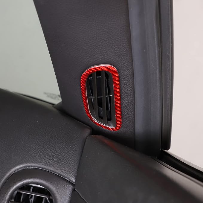 PIUGILH Carbon Fiber A-Pillar Air Vent Outlet Frame Panel Cover Trim Interior - Image 7