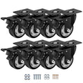 3" Heavy Duty Plate Casters, 1000 Lbs Dual Brake by ASHGOOB