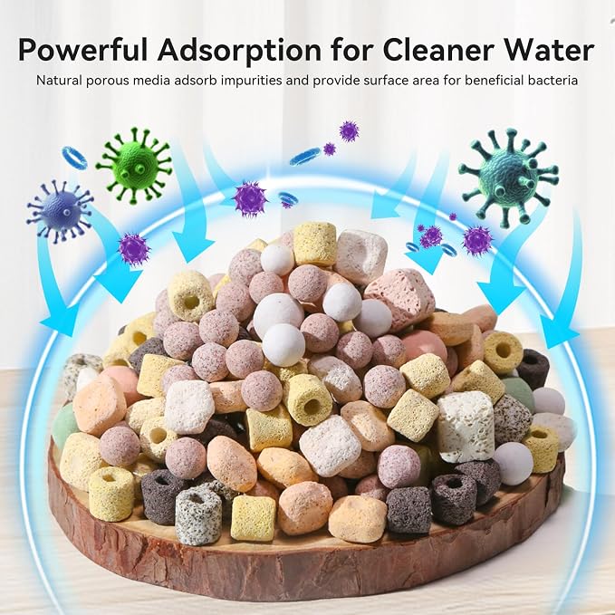 12-in-1 Aquarium Filter Media for Freshwater & Marine Tanks, Bio Filter Mix - Image 2