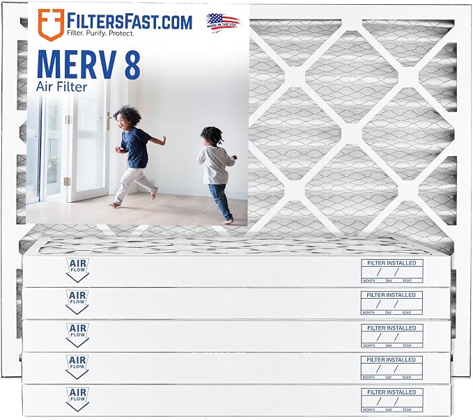 Filters Fast 24x24x2 Pleated Air Filter Merv 8, 2” AC Furnace Air Filters by FiltersFast