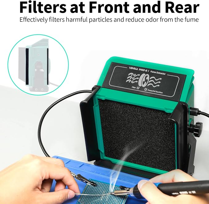 YIHUA 948DQ-I Solder Fume Extractor Fan Solder Smoke Absorber Remover Tiltable - Image 6