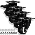Casters Wheels Set of 4 Heavy Duty Swivel Casters 2" Double Locking Castor by GcFoir