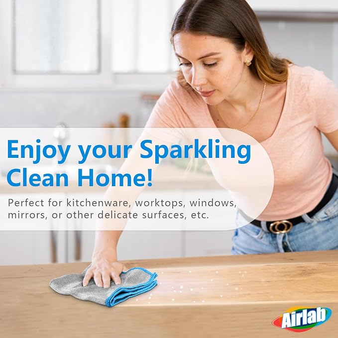 Airlab Glass Polishing Cloth Streak Free Miracle Cleaning Cloth Lint Free - Image 6