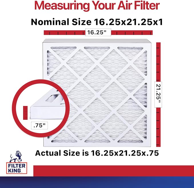 Filter King 16.25x21.25x1 Air Filter | 12-PACK | MERV 11 HVAC Pleated A/C - Image 2