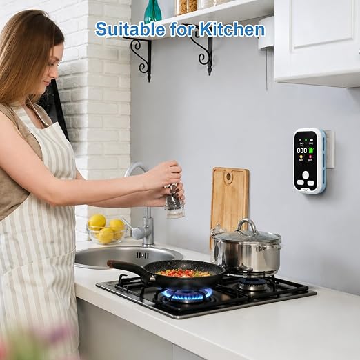 2 Pack Air Quality Detectors Plug in Wall Design, Upgraded 5 in 1 HD Screen - Image 7