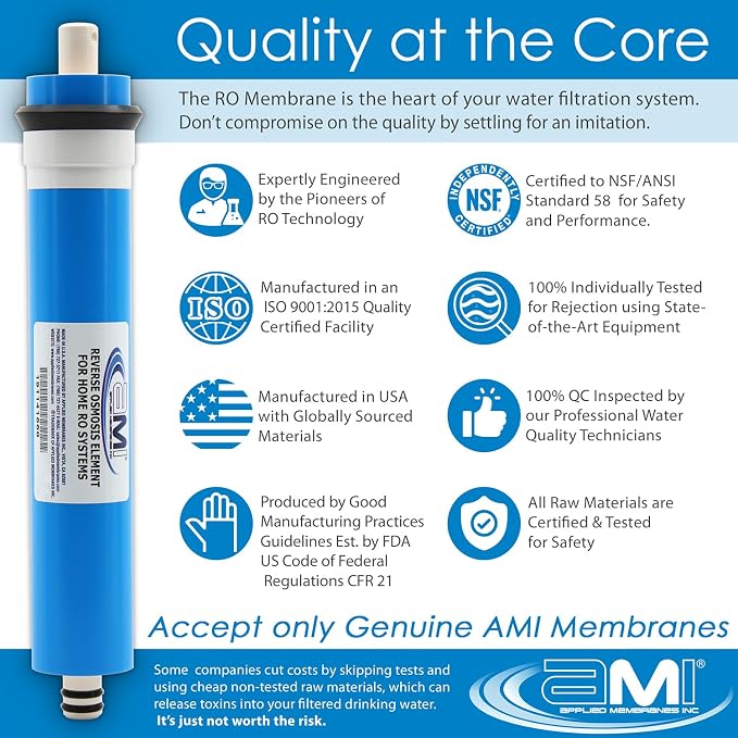 APPLIED MEMBRANES INC. 18 GPD Reverse Osmosis Membrane | RO Membrane Water - Image 5