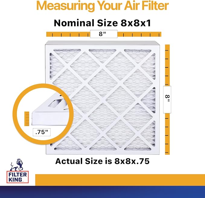 Filter King 8x8x1 Air Filter | 4-PACK | MERV 13 HVAC Pleated A/C Furnace - Image 2