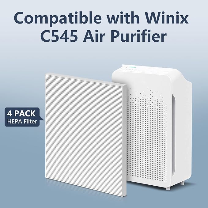 4 Pack C545 HEPA Replacement Filter S - Image 2