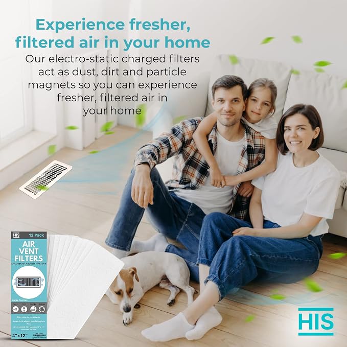 Air Vent Filters For Home 1 Pack of 12-4" x 12” – Register Vent Filters – AC - Image 5