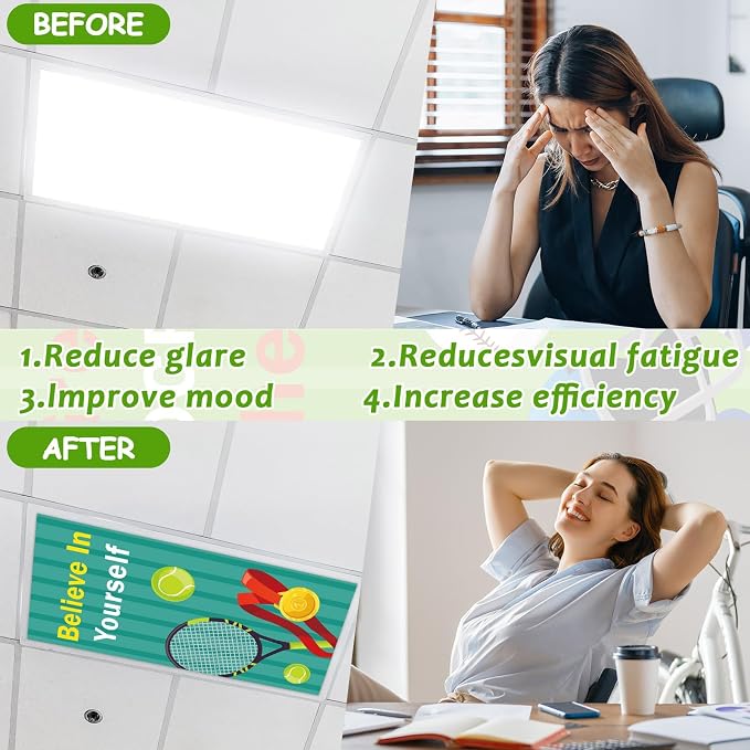 Wiooffen 6 Pcs Fluorescent Light Covers - Image 4