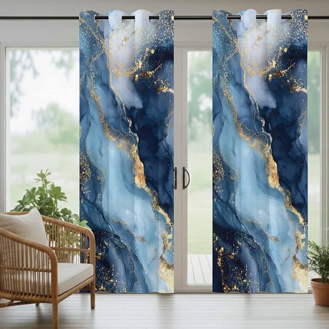 Marble Texture Outdoor Curtains - Image 6