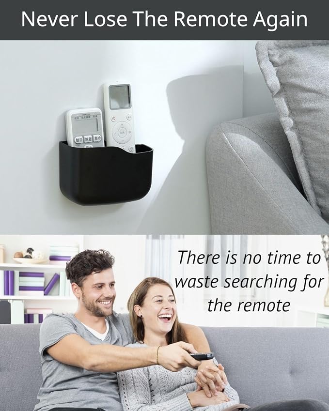LINFIDITE 2 Pack Adhesive TV Remote Control Holder Wall Mount TV Remote Holder - Image 2