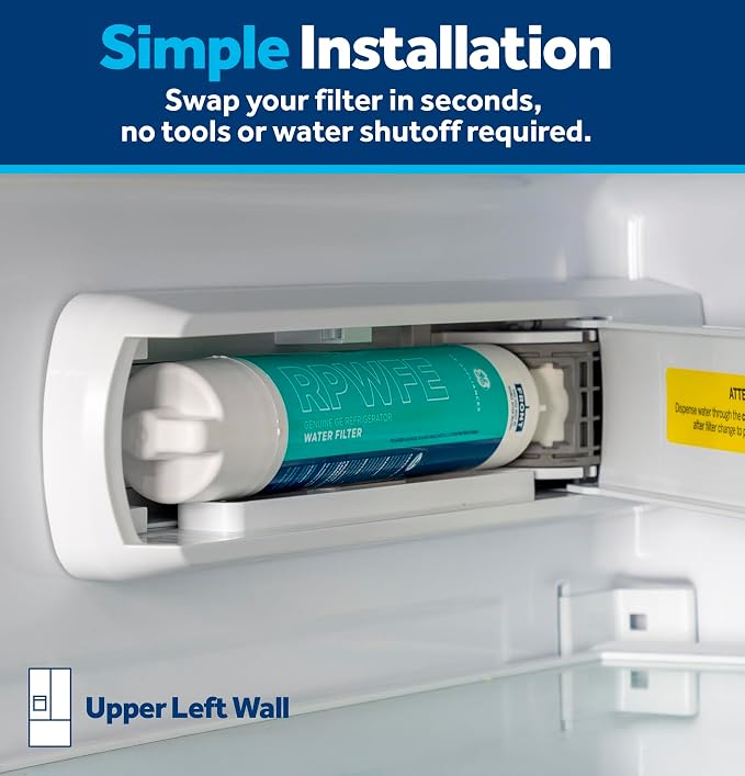 GE RPWFE Refrigerator Water Filter, Genuine Replacement Filter, Certified to - Image 4